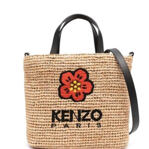 Kenzo Boke Flower straw tote bag