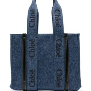 Chloé  logo-tape detail tote bag