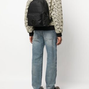 Roberto Cavalli logo-plaque cotton backpack