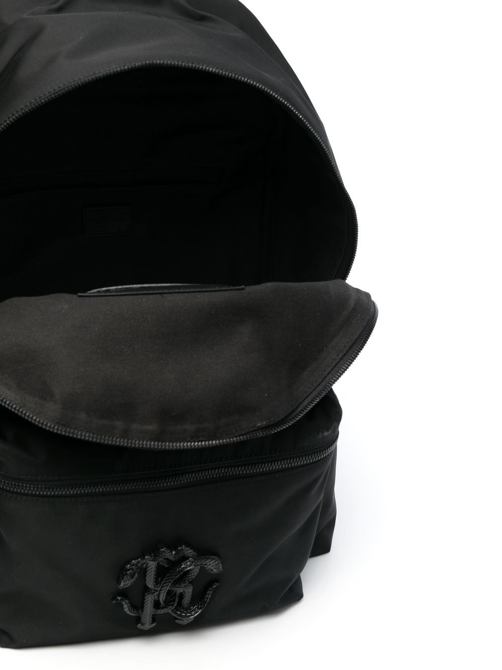 Roberto Cavalli logo-plaque cotton backpack - Image 5