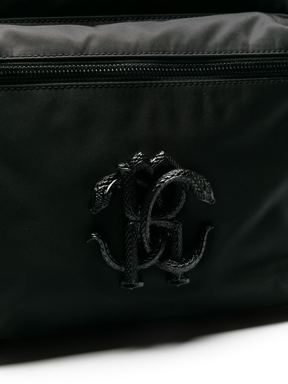 Roberto Cavalli logo-plaque cotton backpack - Image 4