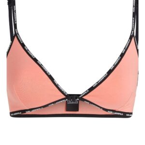 Karl Lagerfeld  logo-printed cotton triangle bra