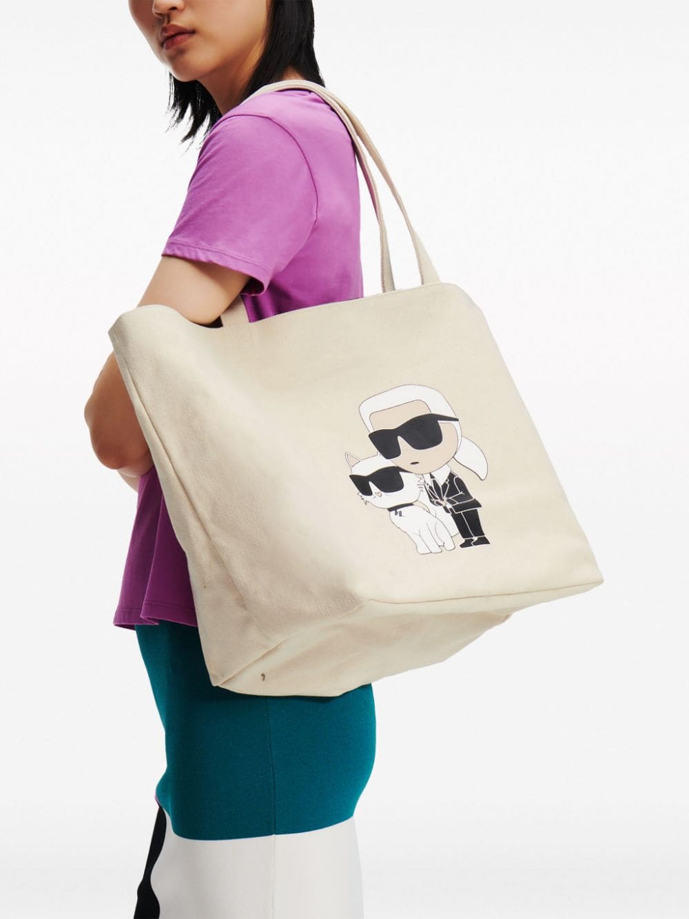 Karl Lagerfeld Ikonik Karl & Choupette tote bag - Image 2