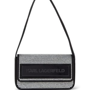 Karl Lagerfeld IKON K small Flap crystal-embellished shoulder bag