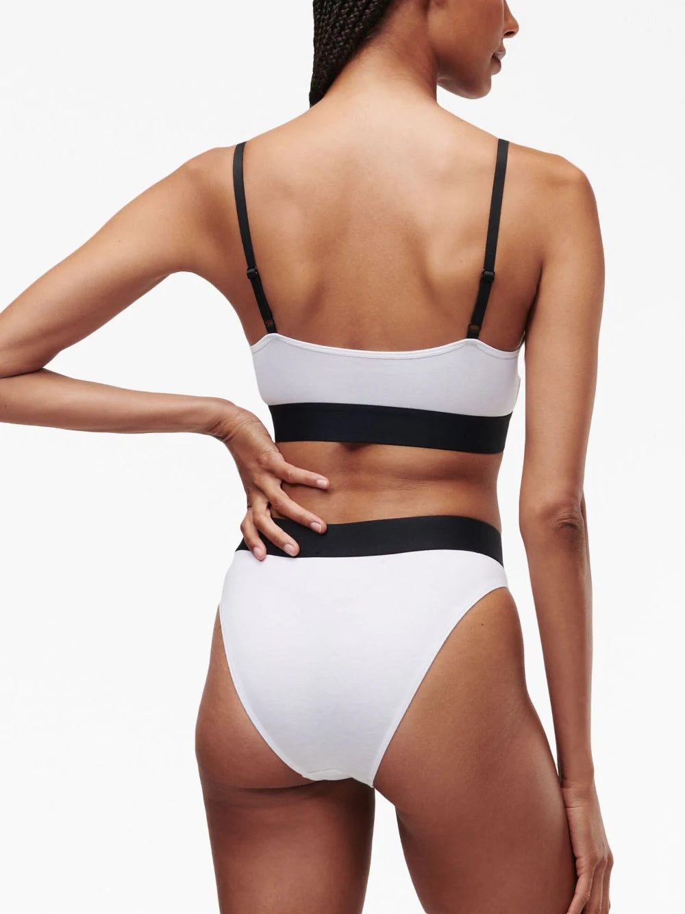 Karl Lagerfeld logo-embroidered edge bralette - Image 4