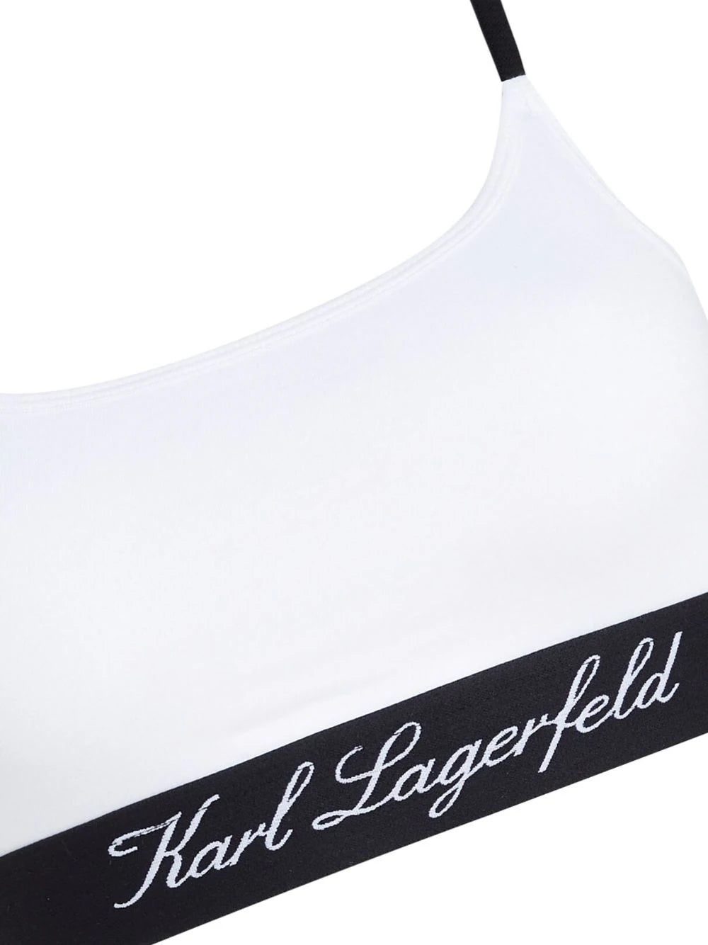 Karl Lagerfeld logo-embroidered edge bralette - Image 2