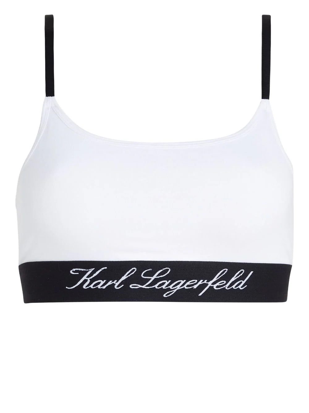 Karl Lagerfeld logo-embroidered edge bralette