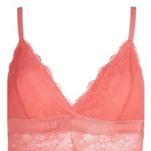 Karl Lagerfeld  logo-tape padded lace bra