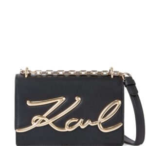 Karl Lagerfeld Signature leather shoulder bag
