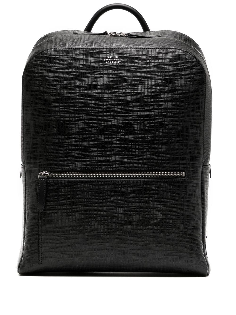 Smythson grained-calf leather backpack