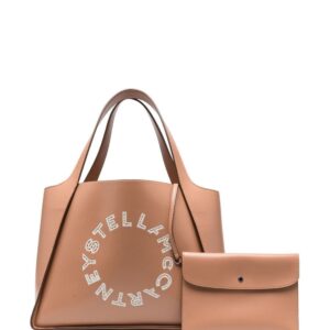 Stella McCartney broderie anglaise-logo tote bag