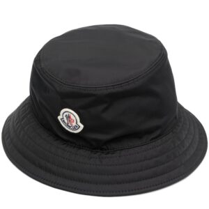 Moncler logo patch bucket hat