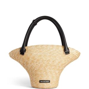 Balenciaga medium raffia tote bag
