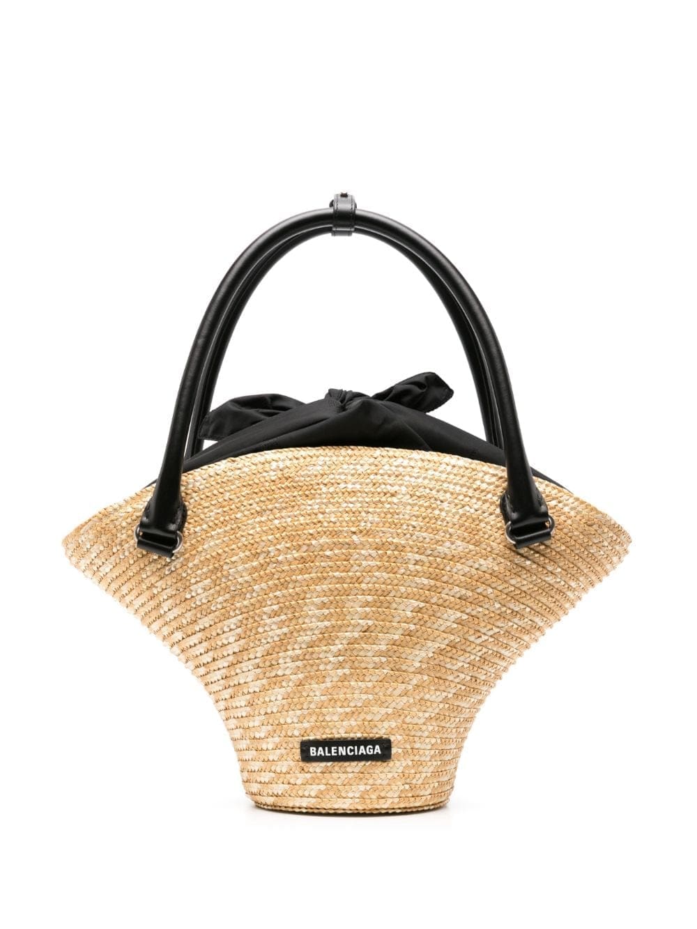 Balenciaga medium straw tote bag