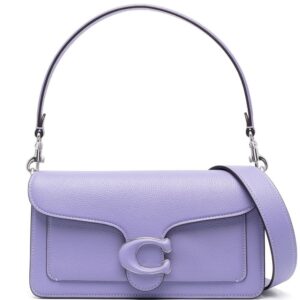 Coach logo-plaque leather tote bag