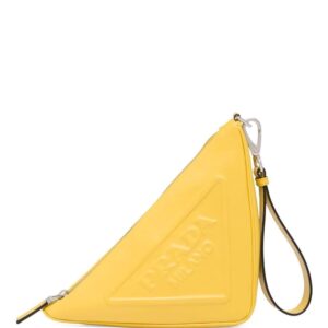 Prada leather triangle pouch