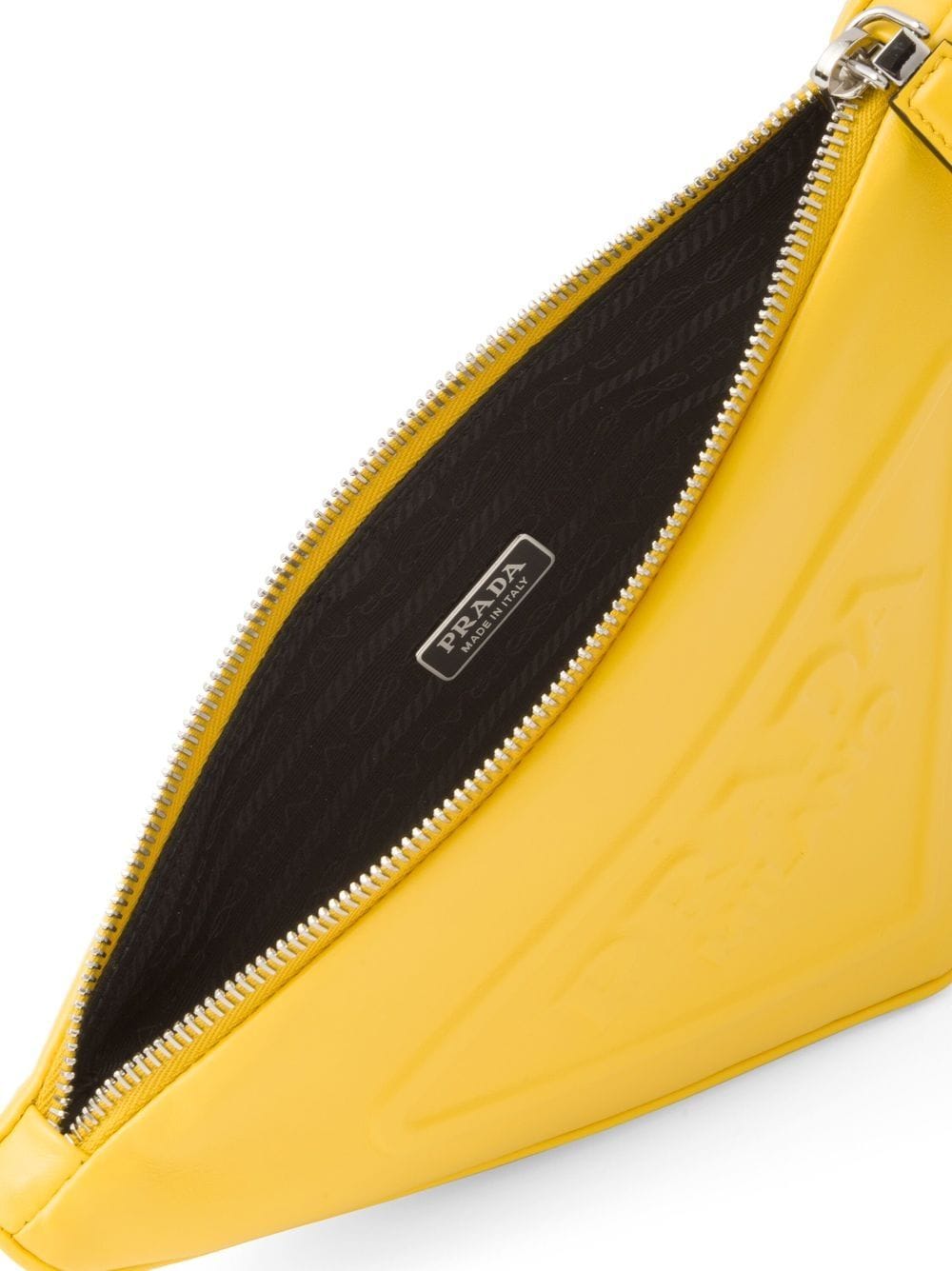 Prada leather triangle pouch - Image 4