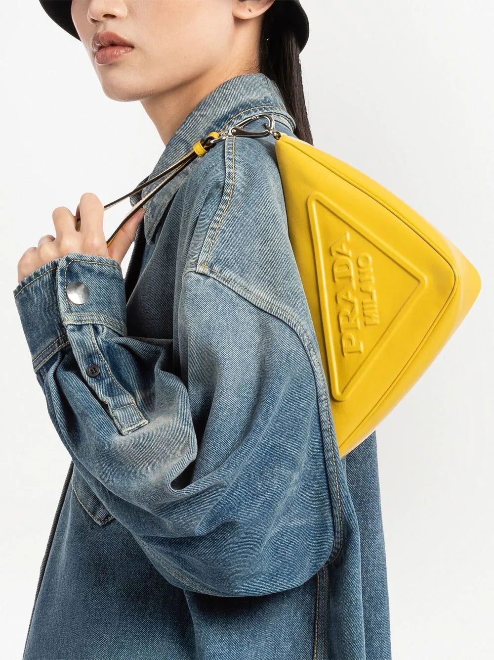 Prada leather triangle pouch - Image 2