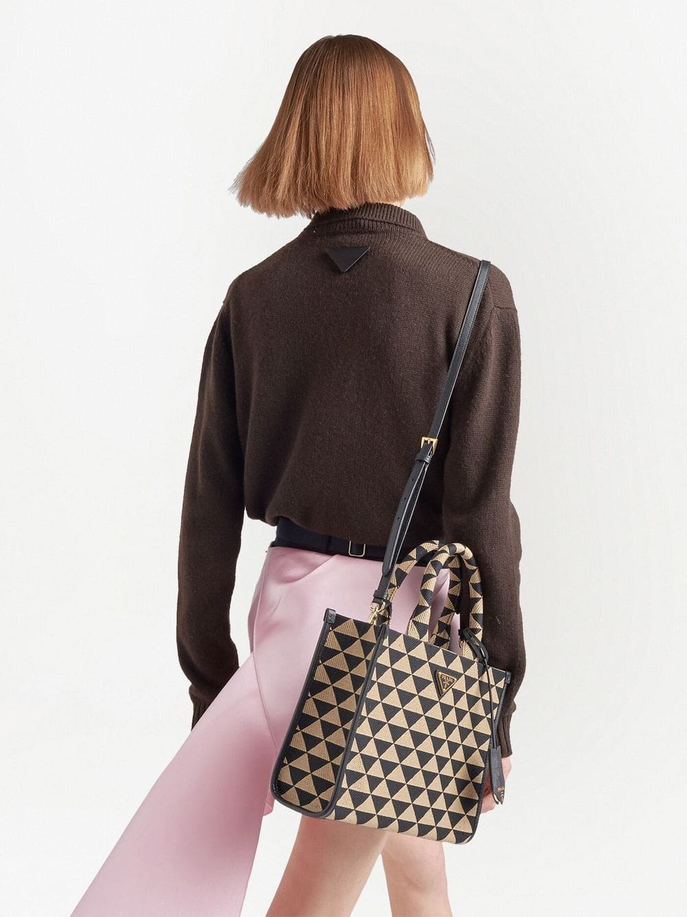 Prada small Symbole embroidered tote bag - Image 3