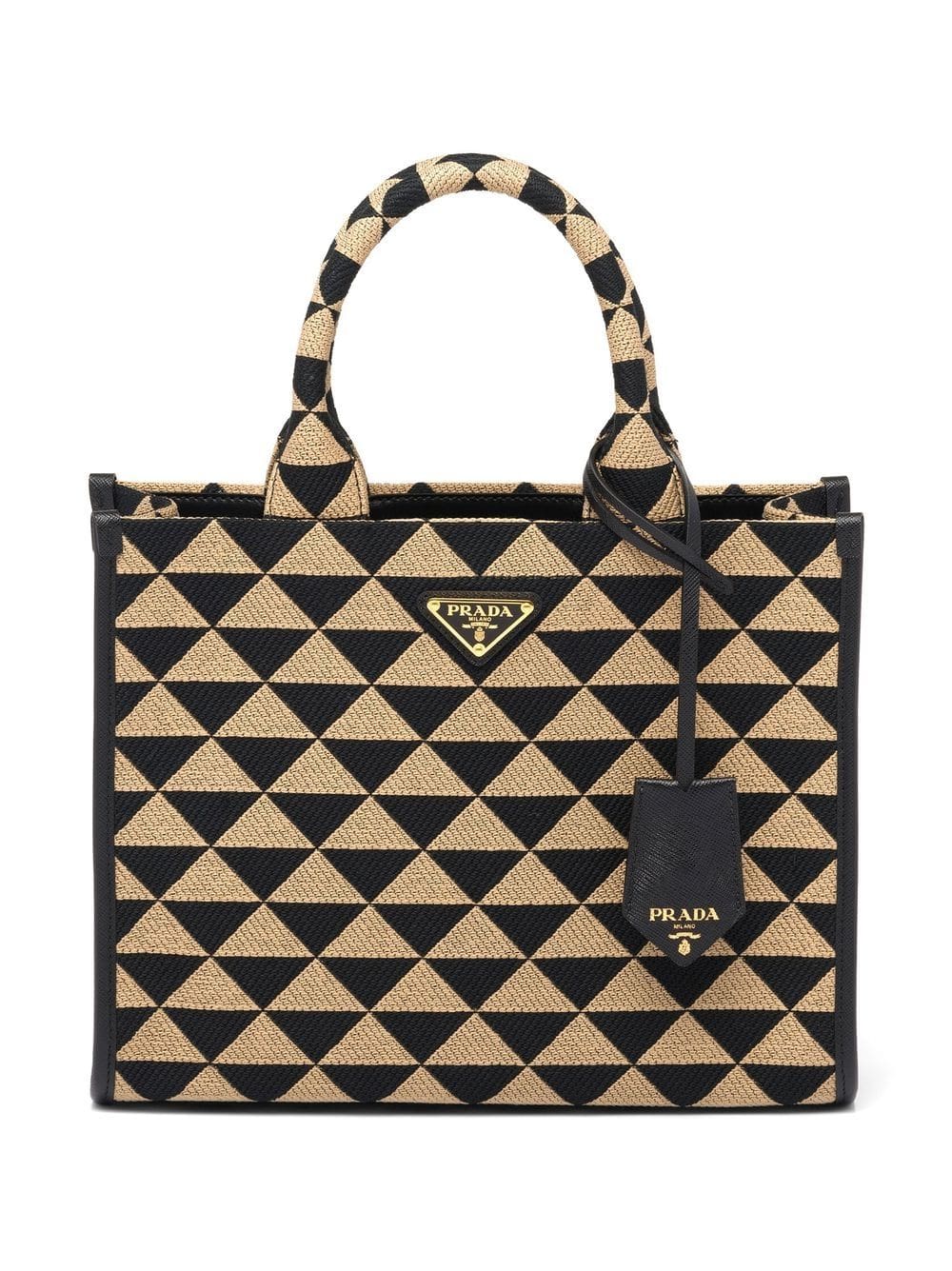 Prada small Symbole embroidered tote bag