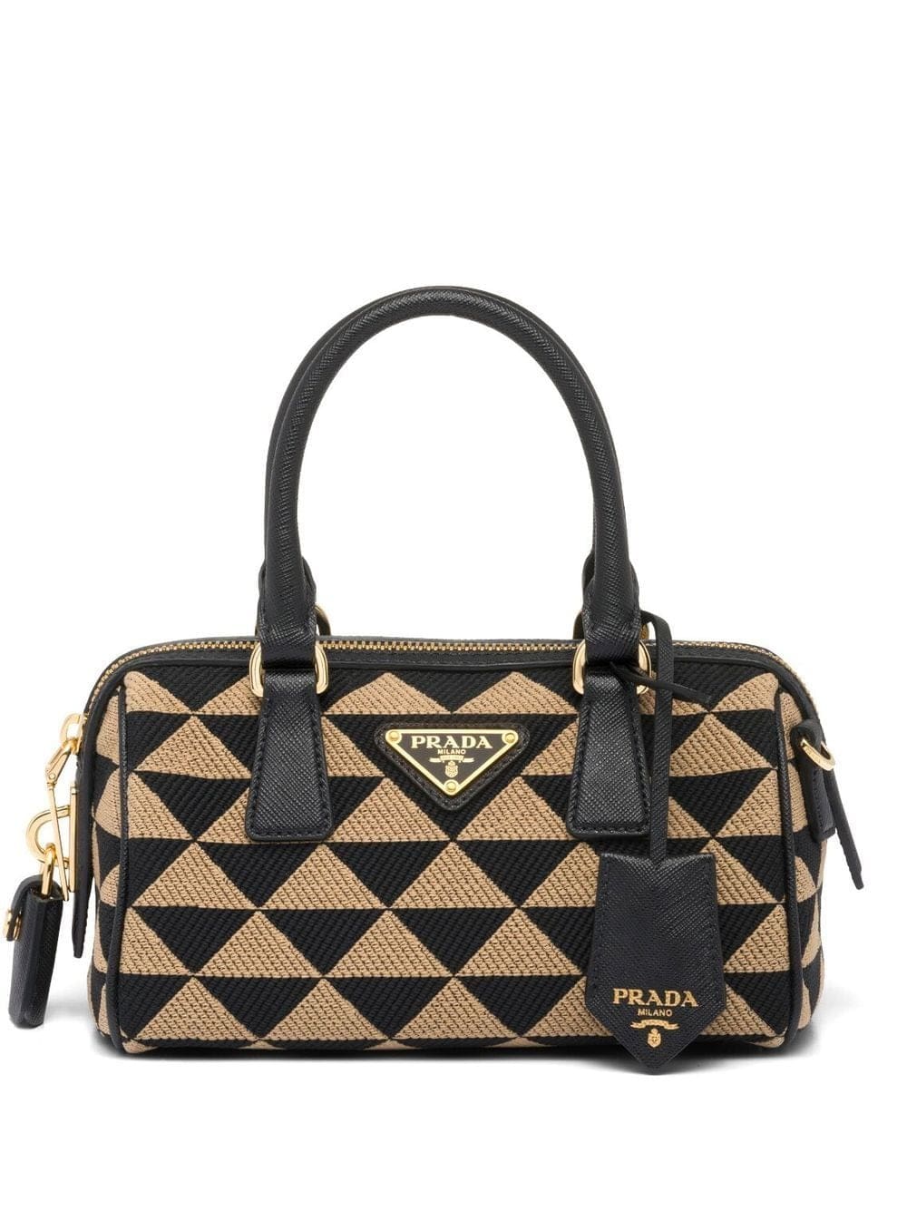 Prada Symbole embroidered top-handle bag