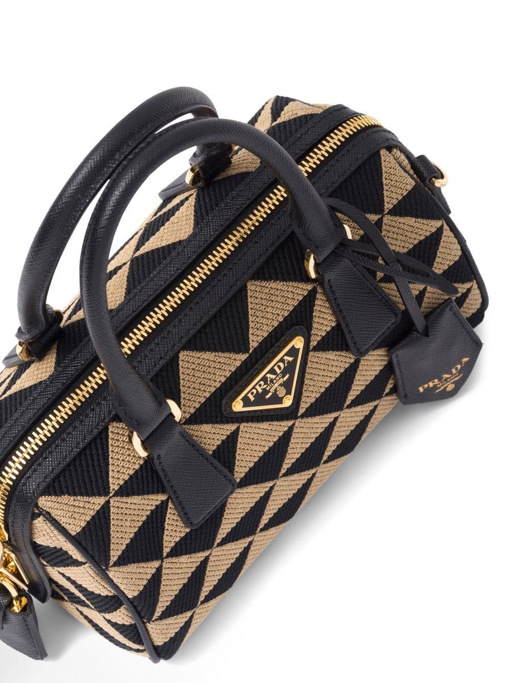 Prada Symbole embroidered top-handle bag - Image 5