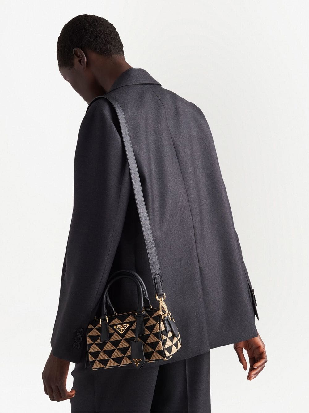 Prada Symbole embroidered top-handle bag - Image 2