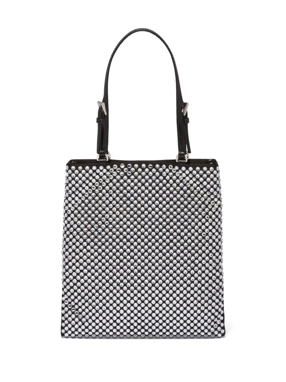 Prada crystal-embellished satin tote bag - Image 4