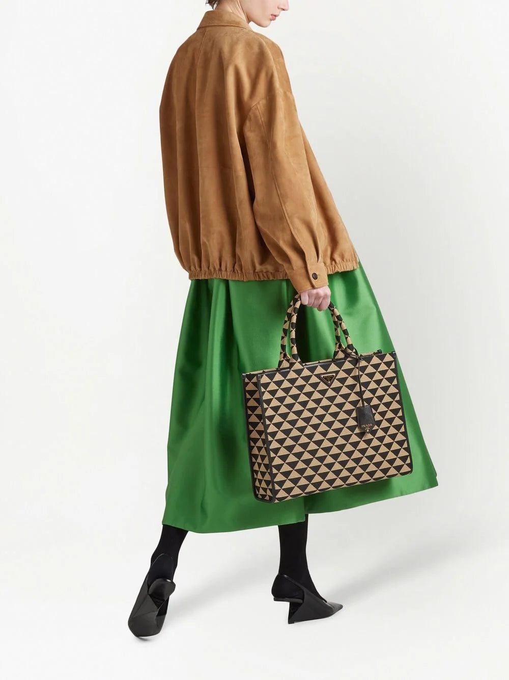 Prada Symbole triangle-pattern tote bag - Image 2