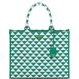 Prada large Symbole embroidered tote bag