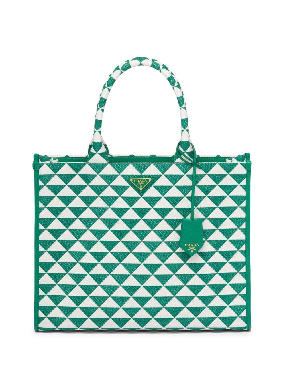 Prada large Symbole embroidered tote bag