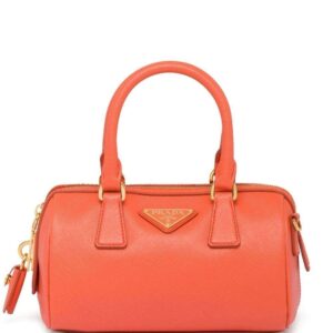 Prada triangle-plaque leather mini bag