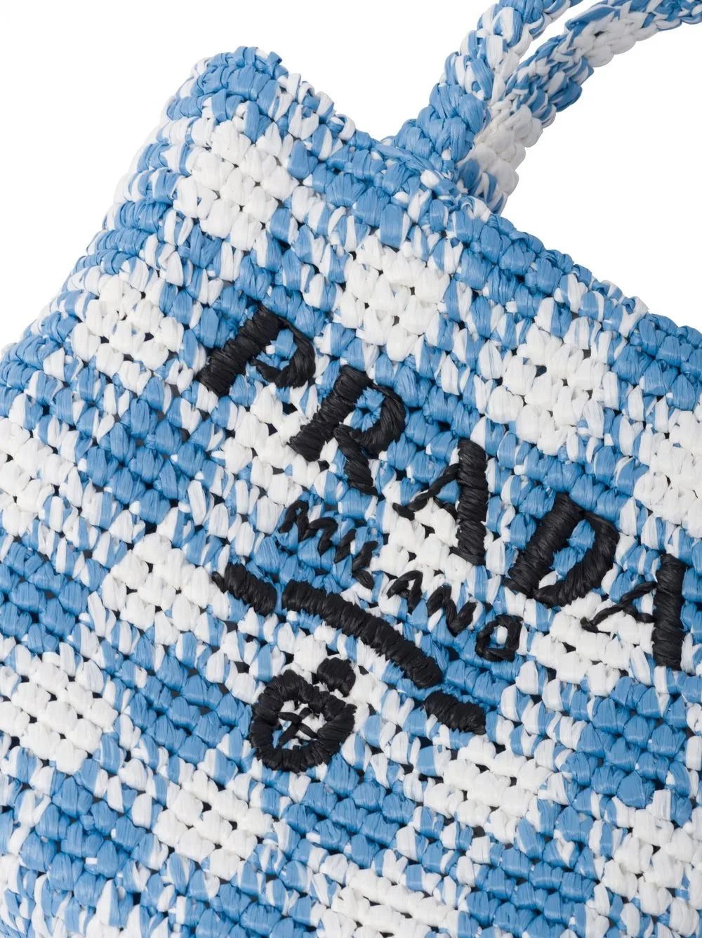 Prada logo-knit gingham tote bag - Image 4