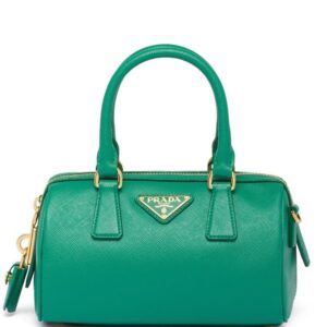 Prada triangle-plaque leather mini bag