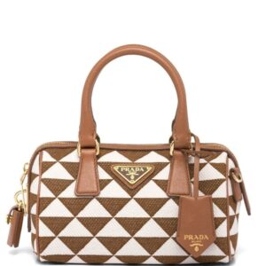 Prada Symbole embroidered top-handle bag