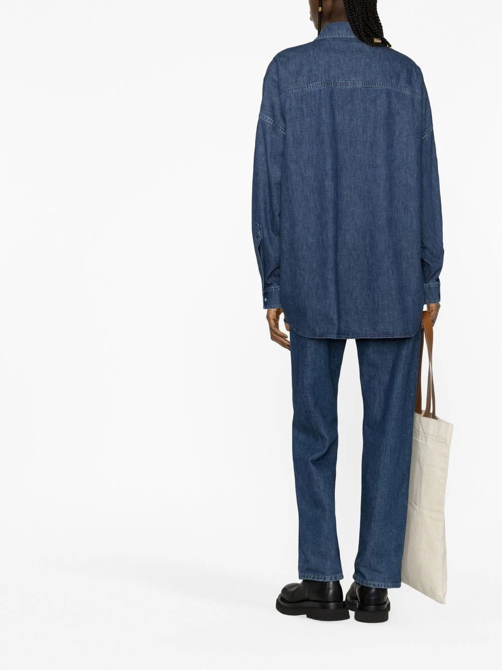 Valentino Garavani V-plaque chambray denim shirt - Image 3