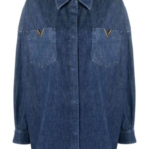 Valentino Garavani  V-plaque chambray denim shirt
