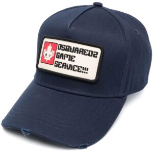 DSQUARED2 slogan-patch distressed cap
