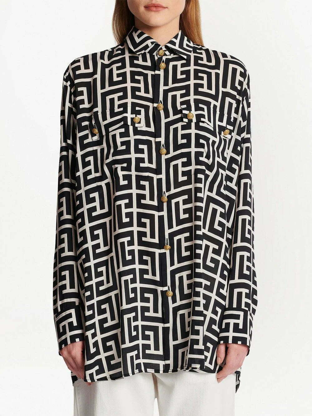 Balmain all-over pattern shirt - Image 4