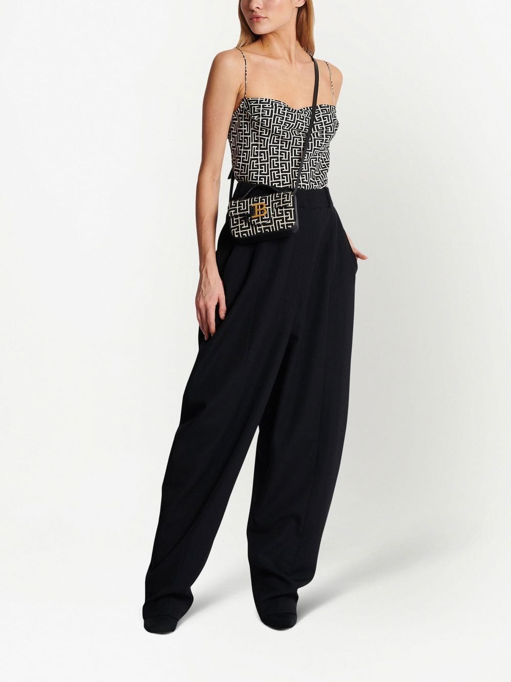 Balmain B-Buzz monogram jacquard crossbody bag - Image 2