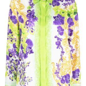 Versace  floral-print silk shirt