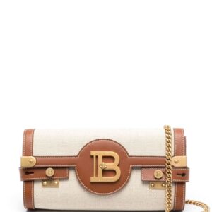 Balmain B-Buzz 23 canvas clutch bag