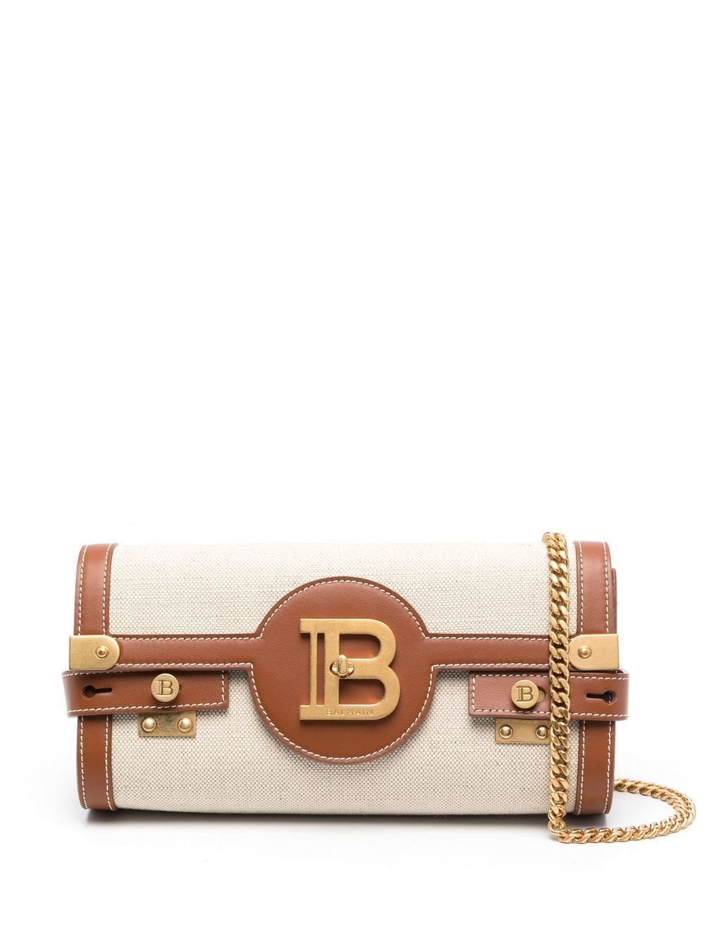 Balmain B-Buzz 23 canvas clutch bag