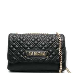 Love Moschino quilted logo-plaque crossbody bag