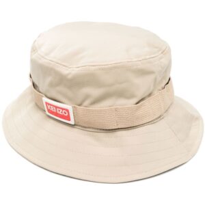 Kenzo side logo-patch detail bucket hat