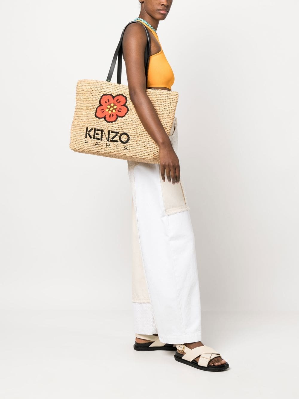 Kenzo Boke Flower straw tote bag - Image 2