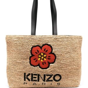 Kenzo Boke Flower straw tote bag