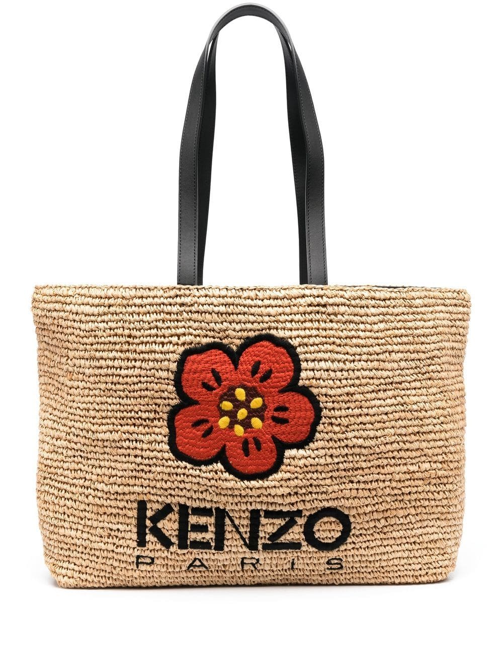 Kenzo Boke Flower straw tote bag