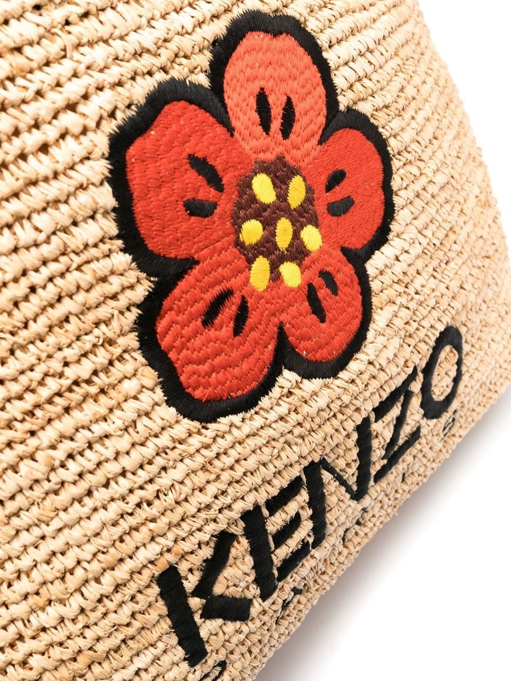 Kenzo Boke Flower straw tote bag - Image 4