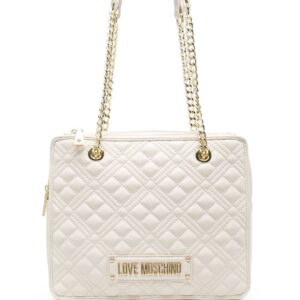 Love Moschino logo-plaque quilted shoulder bag